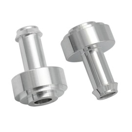 KRD PERFORMANCE 3/8"(9.5mm) Weld On Hose Barb Tail Nipple ON Bung Weldable Fitting Adaptor, Billet 6061 Aluminium, Pack of 2
