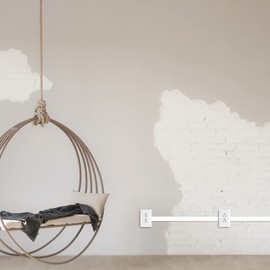 Legrand - Wiremold Outlet Box to Use As Wiremold Raceway, White Outlet Electric Box with Both the Outlet and Wiremold Box, NMW2-D