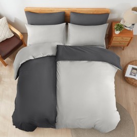 Sufdari Cotton Bed Linen 220 x 240 cm, 100% Cotton Duvet Cover Made of Breathable, Bed Linen Set with 2 Pillowcases 80 x 80 cm + 1 Duvet Cover with Zip