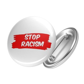 Huuraa Button Stop Racism Gift Badge Stop Racism Gift Idea, Metal