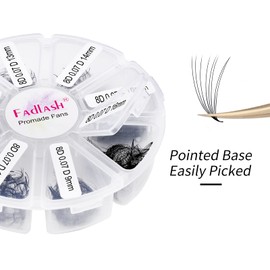 Russian Prefabricated 8D 0.07 D Curl 9-16 mm Mixed Eyelash Extensions Promade Russian Fan Eyelashes Prefabricated Eyelash Extension for Beauty