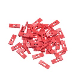 sourcing map 50pcs 2.54mm Pin Header Jumper Cap Lengthened Short Circuit Connection Cap Mini Micro Jumper Bridge Plug Red