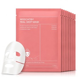 Mascarilla de Colágeno para Mujer - 8 Piezas - Mascarilla Hidrogel con Niacinamida - Hidratación Profunda 8h - Reduce Poros - Aporta Brillo y...      