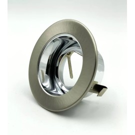 metro lighting 4 Pack,3 Inch  Chrome Reflector Satin Nickel Ring Recessed Can Trim 3002SN/CH