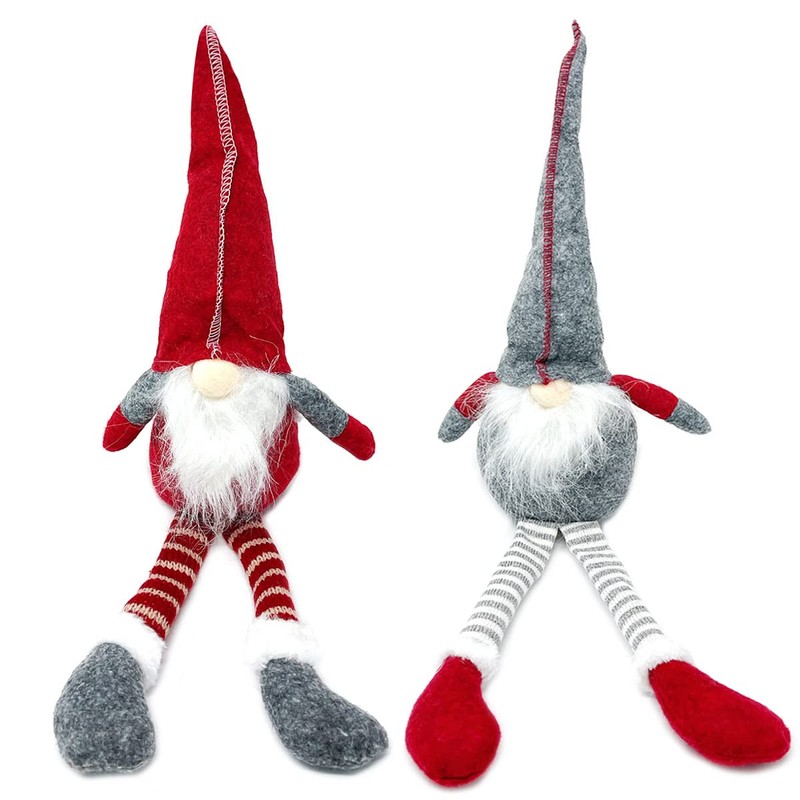 allydrew Long-Legged Gnome Plush Dolls, Winter and Holiday Tabletop Decorations