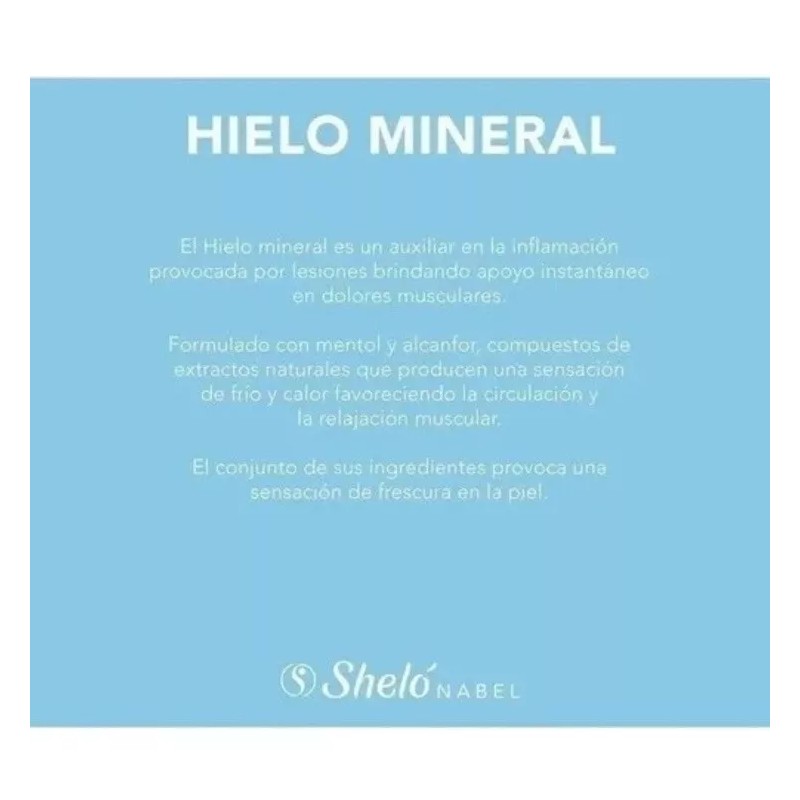 Shelo Nabel HIELO MINERAL SHELÓ NET CONTENTS 8.96 Fl oz