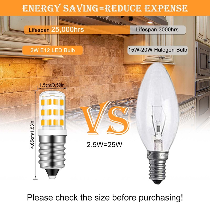 Megereet E12 LED Bulbs Salt Lamp Light Bulb Replacement for
