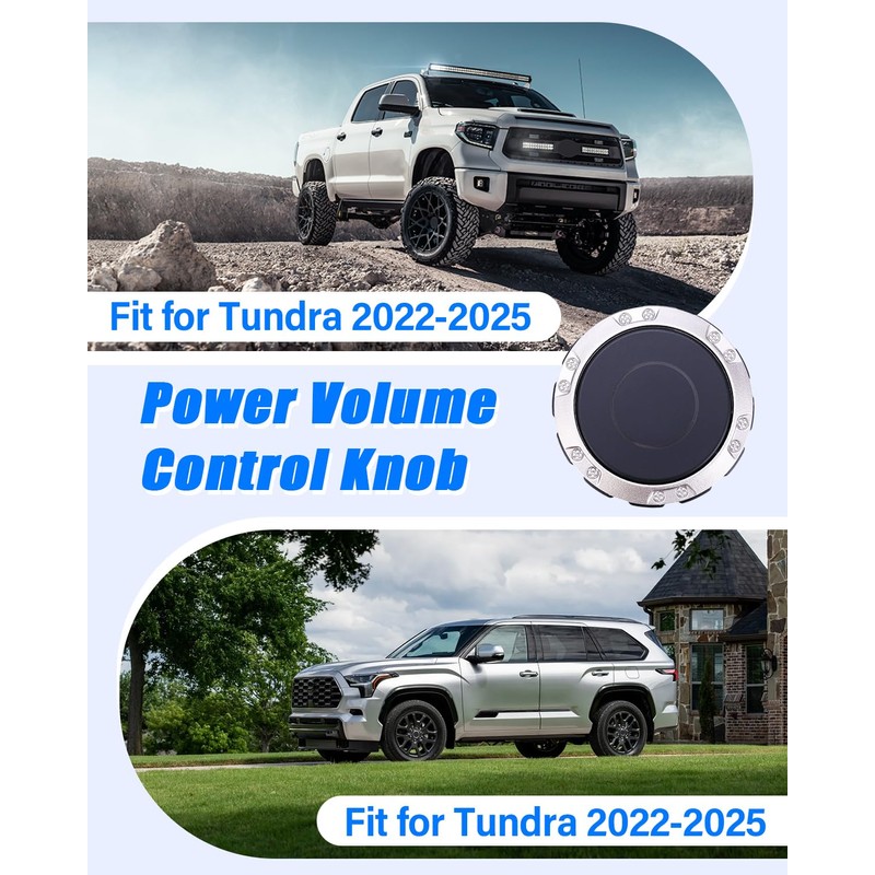 Display Power Volume knob Switch Fit for Toyota Tundra Sequoia