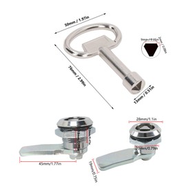 Juego De Llaves De Bloqueo De Leva Cerradura De Leva Para Gabinete De Aleación De Zinc Chapada En Cilindro Triangular Y Cerradura De Leva Con Llave Con Llave, Cerradura De Leva Tubular Con Llaves Igua