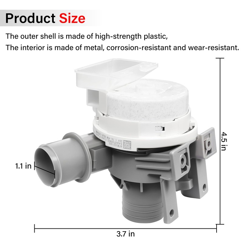 2025 Upgraded AHA75673404 Washer Drain Pump Assembly Fit for LG
