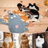 4PC Drink Coaster Cat Gifts for Cat Lovers, Fun Woven