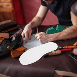 FOMIYES 1 Pair Repair Rubber Soles Shoe Repair Shoe Soles Kit Rubber Sole Protectors for Boots Boot Repair Sole Tip Replacement Sole Replacement Shoe Sole Protector Sole Repair White