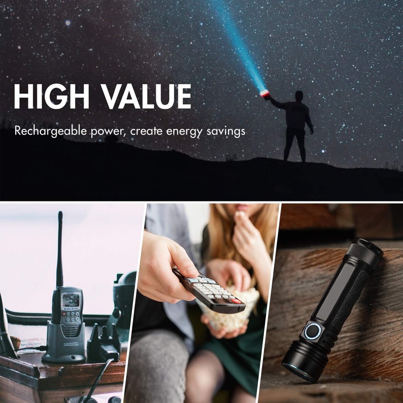 Tenergy 10000mAh NiMH D Battery, Rechargeable High Capacity D Size