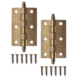 FUXXER® 2 x Antique Metal Hinges Vintage Style 107x51mm Bronze