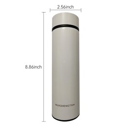 HUASHENGTXH Insulating Water Bottle Outdoor Sports Stainless Steel Insulating Bottle Vacuum Sealed Coffee Bottle Travel Water Bottle Cold and Hot Water Bottle (White)