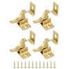 QWORK Brass Heavy Duty Elbow Latch Cabinet Door/Window Catch, 4
