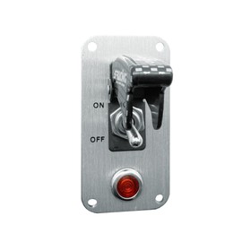 Simoni Racing ISR/3C-L Universal Switch Chrome Panel, White Cromo