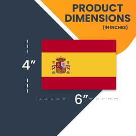 Magnet Me Up Spain Spanish Flag Car Magnet Decal, 4x6 Inches, Heavy Duty Automotive Magnet for Car, Truck SUV