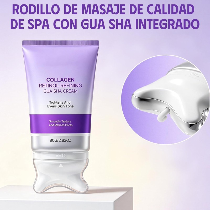 Crema Reafirmante Cuello con Retinol y Colágeno con Gua Sha