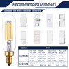 CREATE BRIGHT Bombillas LED Edison clásico E12 Candelabro regulables T6