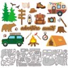 GLOBLELAND Camping Cutting Dies for DIY Scrapbooking Metal Tent Car