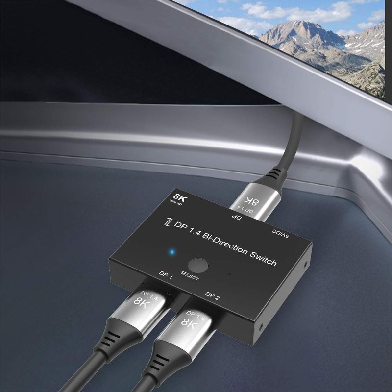 CABLEDECONN DisplayPort 8K DP 1.4スイッチ双方向Displayport分配器切替器8K @ 30Hz 4K @ 120Hz複数ソースおよびディスプレイ用スプリッターコンバーター。