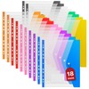 Punched Pockets A4 Plastic Wallets– 18PCS Expandable Document Wallet Folder