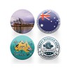4 x Round Australia Coasters - Travel Sydney Holiday Set