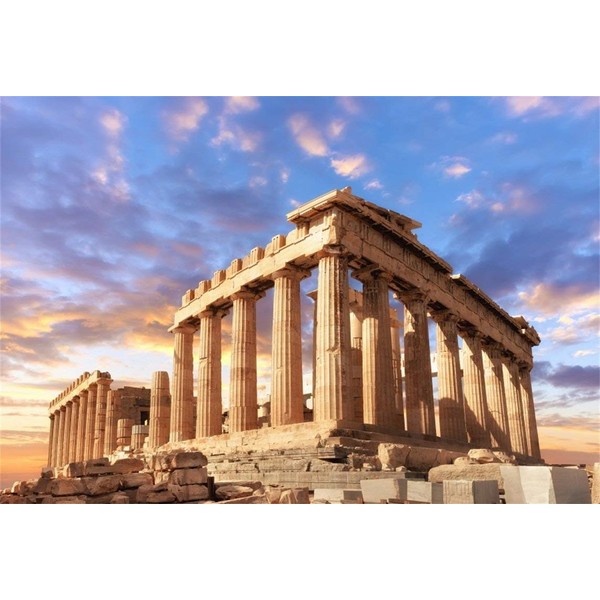 AOFOTO 7x5ft Acropolis of Athens Backdrop Parthenon Temple Photography Background