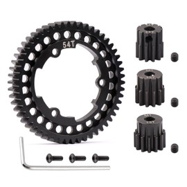 Aimrock Harden Steel Mod 1 54T Spur Gear and 5mm 11T 12T 13T Pinion Gear Combo Upgrade Option Parts for Traxxas XRT X-Maxx E-Revo Funco Maxx XO-1 RC Car (54T 11T 12T 13T)
