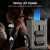 XIFEI Triple Jet Torch Lighter, 5-in-1 Men's Gift with Built-in