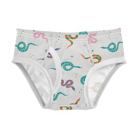 Ollabaky Funny Cartoon Snakes Boys' Underwear 100% Cotton Boys Briefs Soft Toddler Underwear Size 3T Multi