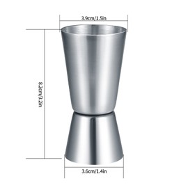 4 Stk Jigger Spirituosen Messbecher, Barmaß Messbecher Edelstahl, Dual 25/50 ml Maßnahme Cup für Bar Party Gin Wein Cocktail Shaker Messbecher