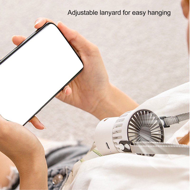 Necklace Fan 3.5W 3 Modes 45 Degrees Up and Down