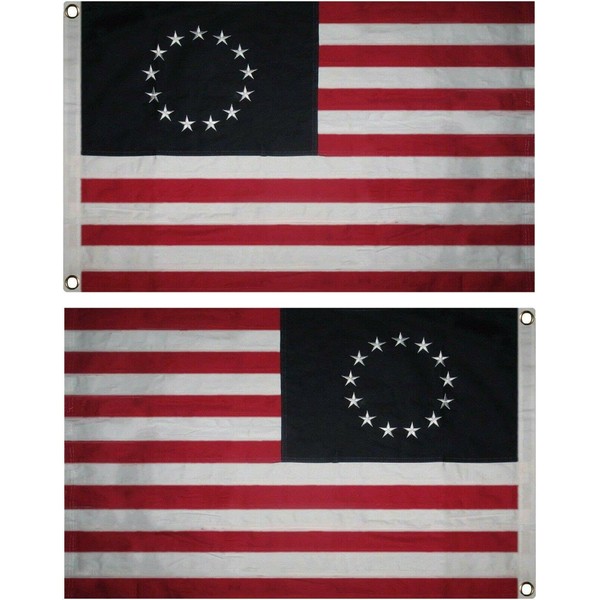 "Flags & Signs" Betsy Ross Cotton 2X3 Flag Embroidered Sewn