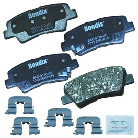 Bendix Premium Copper Free CFC1313 Ceramic Brake Pad (with Installation Hardware Rear)