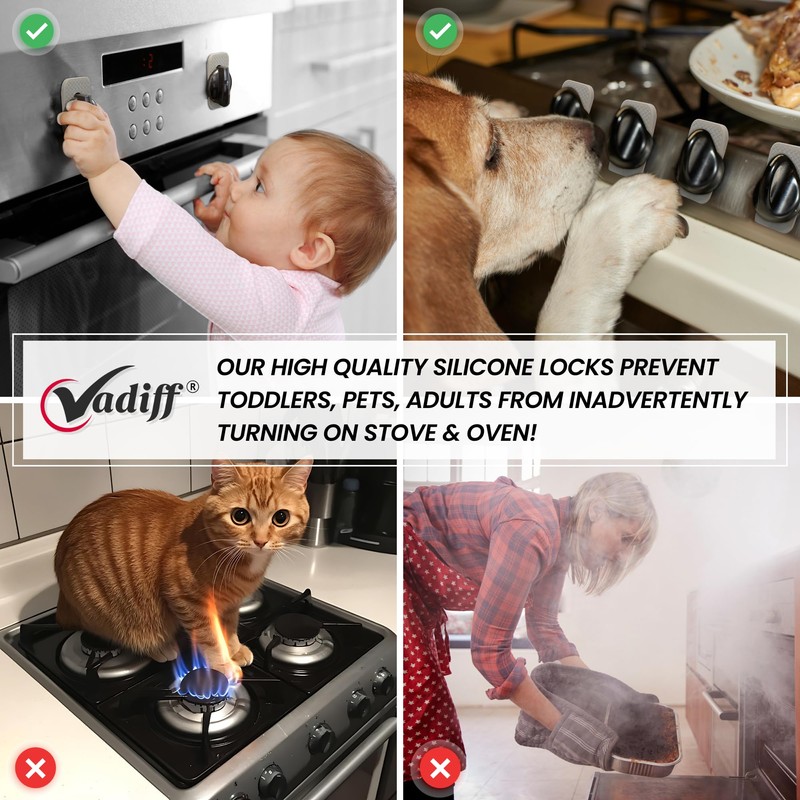 2025 Mom's Choice Winner- Gas Stove Knob Locks - Gray