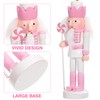 Yardwe Pack of 5 Pink Nutcracker Soldier 13 cm Nutcracker