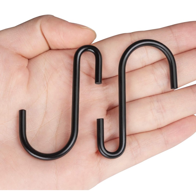 ilauke 32 Pack Heavy Duty S Hooks Black S Shaped