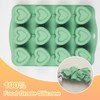 QELEG Silicone Mini Heart Shaped Muffin Pan- Nonstick Silicone Molds