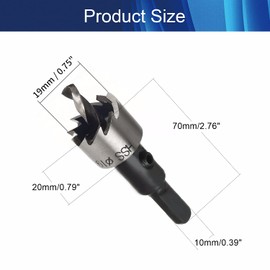 Hegebeck HSS Hole Saw 3/4" Drill Bit Opener Cutter Drilling Tool for Stainless Steel Aluminum Alloy Thin Iron Plastic Wood 2 Pcs