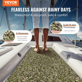 VEVOR Boat Flooring with 3M Adhesive, EVA Foam Boat Decking 94.5" x 23.6" x 2 Rolls, Non-Slip Self-Adhesive Flooring, 31.1sq.ft Marine Carpet for Boats, Yacht, Pontoon, Kayak Decking