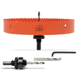 8 inch Hole Saw for Wood, Metal, Plastic & Drywall, with Arbor