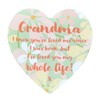 Sentimental Message for Grandma on a Heart-shaped Novelty Coaster -
