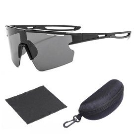 KUBDPQOR Super Lightweight Stylish Sunglasses - Ultralight Glasses with UV400 Protection, Perfect for Outdoor Activities and Festivals, black