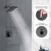Heyalan 8 Inch Shower Head and Handle Set Square Shower