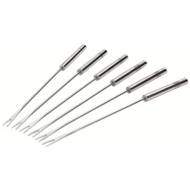 Mäser, 6 Stück Fonduegabeln mit Metallgriff, passend zu jedem beliebigen Fondueset