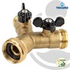 2-Way Splitter with Shut-Off Valves for Faucets and Valves