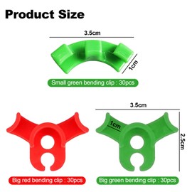 Pack of 90 Plant Benders, Plant Growth Bender Clips, Small and Large Plant Bender Clips, Low Stress Training Clips, 90 Degree Plant Bender, for Bending Rhizomes and Changing the Growth Direction