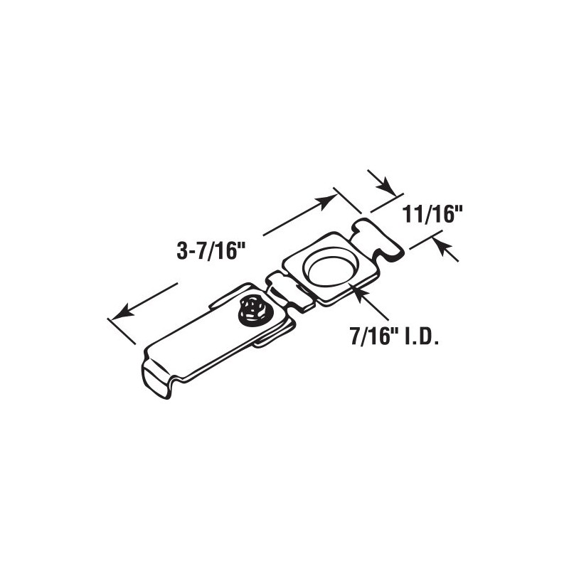 Prime-Line N 6844 Steel Spring-Loaded Bi-Fold Door Top Guide (Single